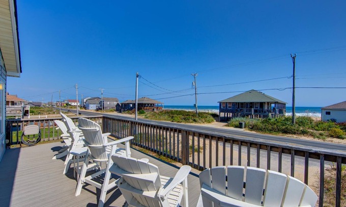 Kitty Hawk House | Sunrise to Sunset - Steps From the Ocean! Hot Tub!