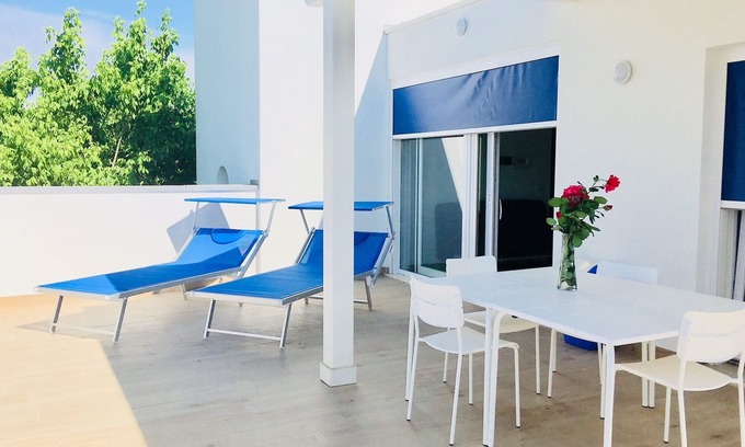 Duna Verde Apartment | Super new apartment with very large terrace and climate, garden, beach 400 mt
