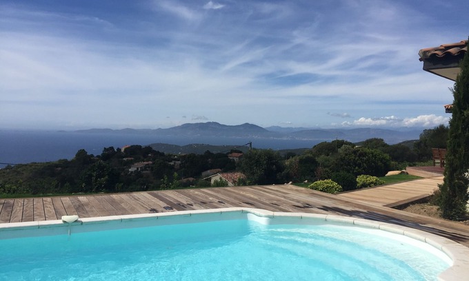 Coti-Chiavari House | Superb view of the sea and sanguinary islands, very recent villa near beaches