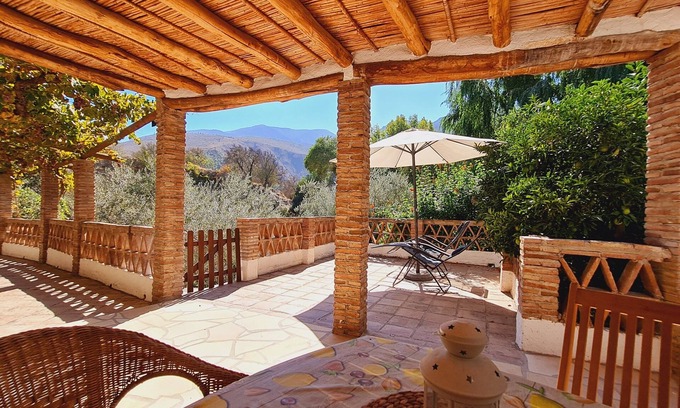 Orgiva House | Sustainable High Level Cave House, Private huge Garden Calm View Child safe Pool