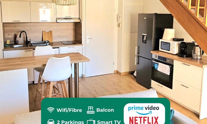 Thonon-les-Bains Apartment | T3 Duplex Thonon Centre - Parking - Gare - Thermes