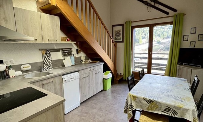 Laveissiere Apartment | T3 Duplex with balcony in Le Lioran center, near slopes