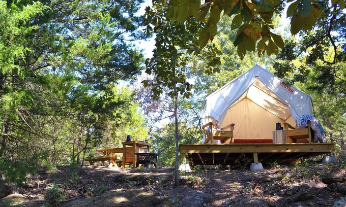 Montalba RV Rental | Tentrr Signature Site - Whispering Oaks Rock Garden