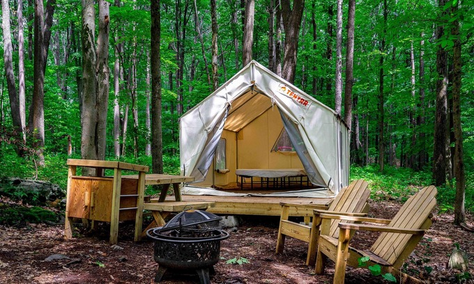 Gans RV Rental | Tentrr State Park Site - WV Coopers Rock State Park - Site A - Single Camp