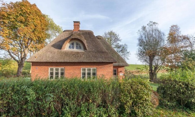 Tetenbull House | thatched cottage with tiled stove
