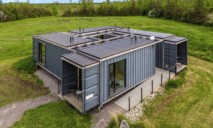 Gilbert Mills House | The Acres at High Shore - Shipping Container Suites & Stock Tank Pool