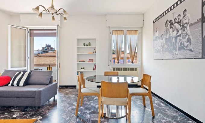 San Donato Apartment | The apartment is located on the fourth floor of a building with a lift, not suitable for the disabled.It comfortably accommodates six people in 102 square meters of space, with a double bed, two single beds and a sofa bed in the living room.Complete with