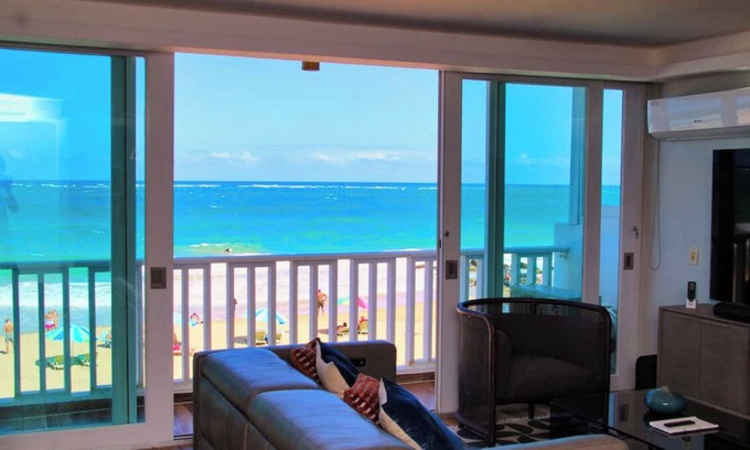 Condado Condo | The BEACH PAD- A Beachfront, Full Ocean View Apartment