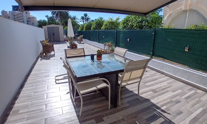 Roquetas de Mar Apartment | The Blue Pearl, a dream terrace in the sun
