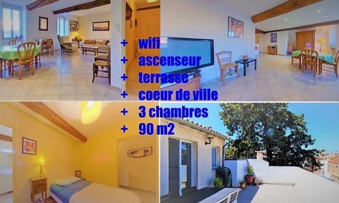 Arles City Centre Apartment | The calm of a large apartment heart of historic town terrace, well equipped