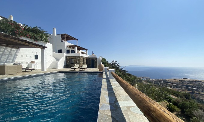 Batsi Villa | The Halcyon's Nest, Maison Cycladique, Avec Vues Spectaculaires,