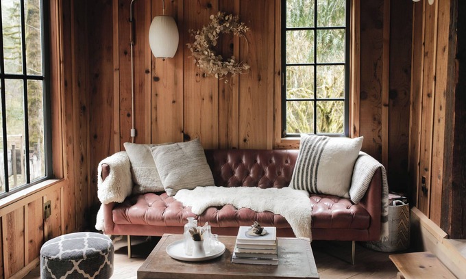 Welches Cabin | The Hide & Seek: vintage modern forest cabin with sauna