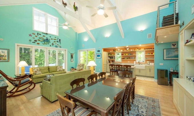 Key West Historic District House | The Kaleidoscope House - A Colorful Key West Hideaway w Pool & Jacuzzi