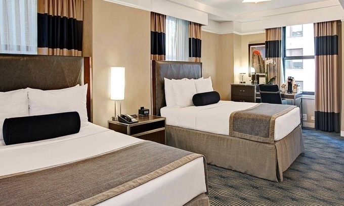 Garment District Hotel | The New Yorker Hotel | 2 Double Beds | Artistic Room Near Penn Station