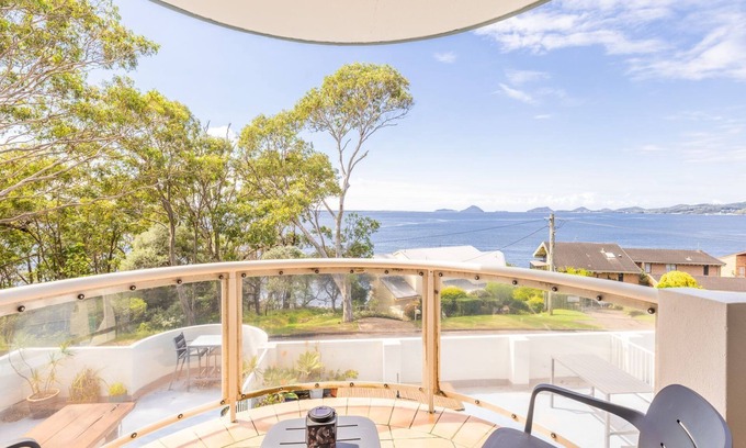 Soldiers Point Apartment | The Point 13, 5-7 Mitchell St - stunning water views, complex pool and WiFi