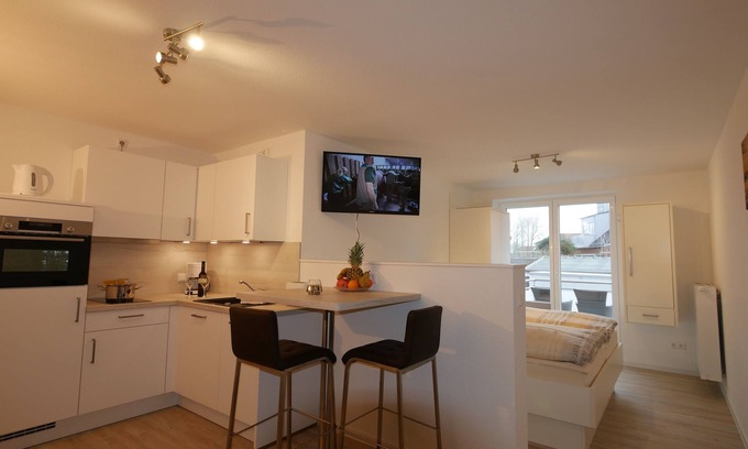 Norderney Apartment | The popular Nordbadestrand beach is just 5 minutes away by bike.