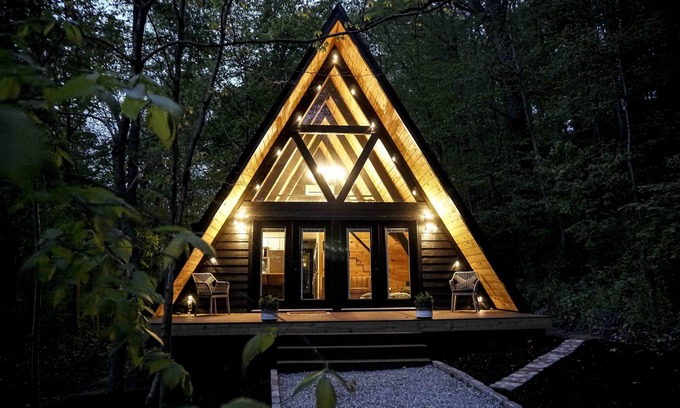 Nelsonville Cabin | The Raven A-Frame - Modern Woodland Retreat near Hocking Hills and OU Campus