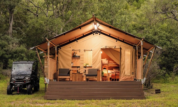 San Saba Cabin | The River Tent at Hilla Ranch Glamping