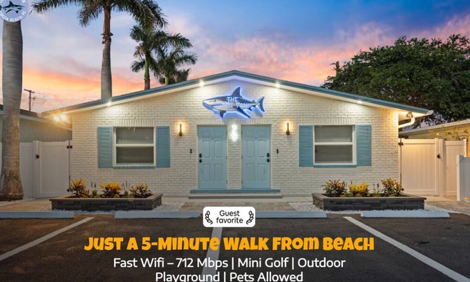 Cocoa Beach Apartment | The Shark Tank: TownCenter, Walk to Beach, Bars, Shops & Downtown Cocoa Beach