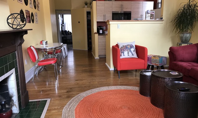 Covington House | The Slanted House … retro vibes + cozy comforts!