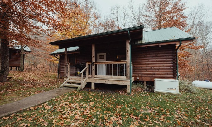 South Bloomingville Cabin | The Summit - Escape to The Summit Cabin in Hocking Hills, OH. Cozy, pet-friendly retreat with hot tub, fire pit, and scenic views, minutes from hiking, waterfalls, and more!