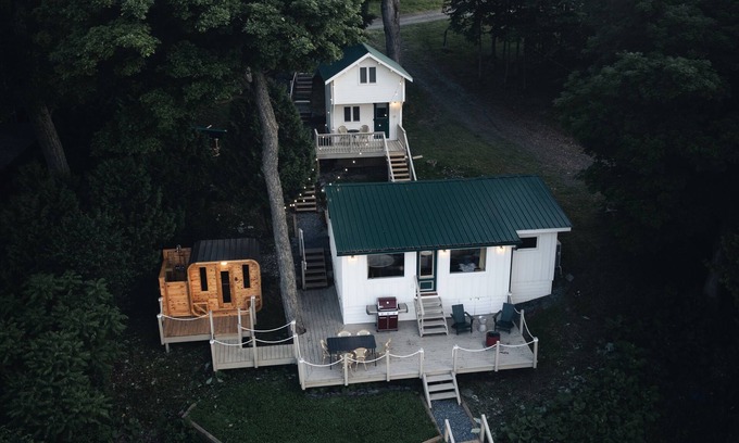 Bridport Cabin | The Tacklebox on Lake Champlain, Sauna & Hot Tub, near Middlebury