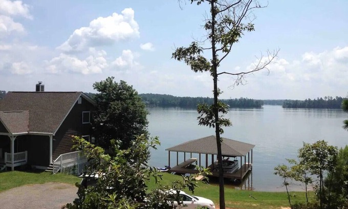 Dadeville House | The View at Lake Martin - with a boat dock and private boat ramp