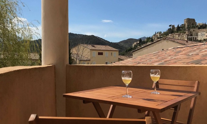 Montbrun-les-Bains Apartment | The Watchtower 1 - 3 bedroom apartment Panoramic view