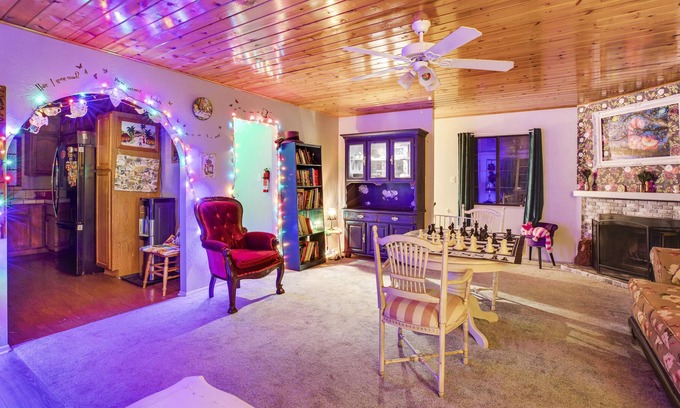 Frazier Park House | Themed Gated Retreat with Media Room, Large Deck & Fenced Dog-Friendly Yard