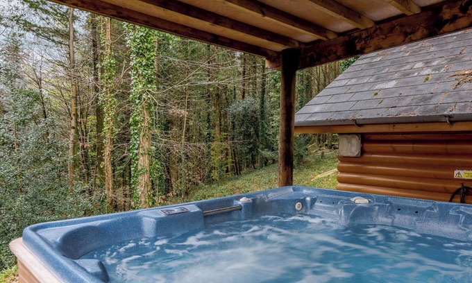 Westleigh Ski Chalet | Timber lodge set in an elevated woodland position with views of the lake.