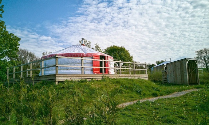 Newquay Cabin | Top Dog - A luxury dog friendly Yurt in stunning 62 acre historic estate near Newquay
