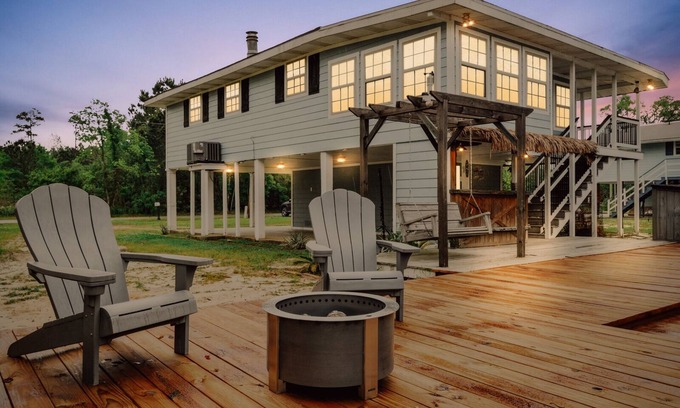 Bay St Louis House | Top Rated & Reviewed BSL w Pool - Getaway – Deck, Dock, Firepit & Water Access!