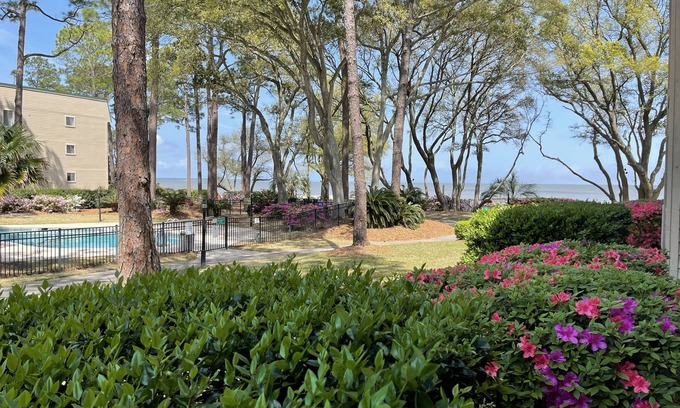 Palmetto Dunes Villa | Tranquil Lagoon and Beach Views