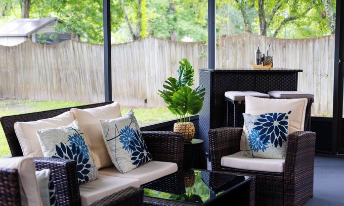 Tallahassee House | Tucked away in a quiet, cozy neighborhood, our home offers a peaceful retreat.