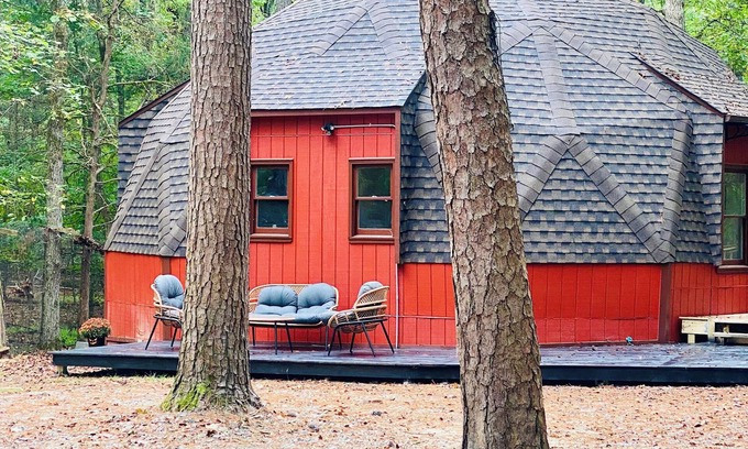 Chapel Hill House | tUnique Dome Home on 5 Acres with Deck, Pond & Forest Retreat