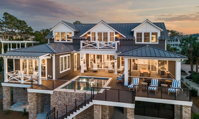 Tybee Island House | Tybee Southern Bell | Luxurious North Beach Home, Private Pool, Oceanfront