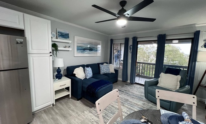 Palmetto Dunes Condo | Tybee’s North Beach OasisnBeach access, Pool, Bird and ship watching.