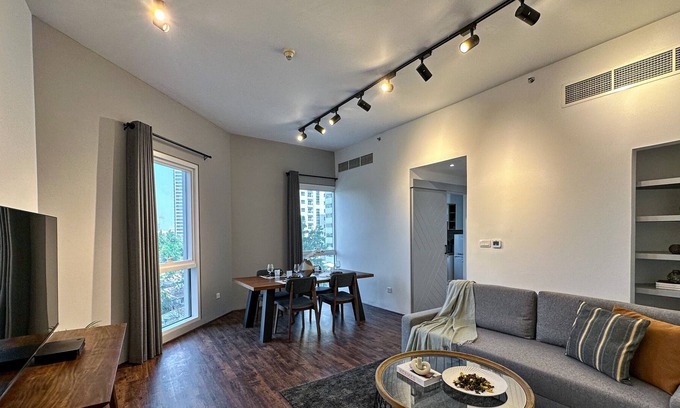 Barsha Heights Apartment | Unique Curvy Retreat, Perfect For Romantic Getaway