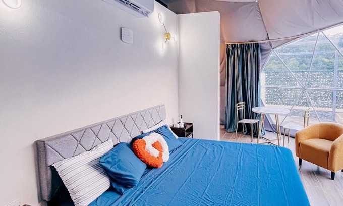 Calvigny Apartment | Unique Geodome Getaway – Private Hot Tub, nearby river and a Touch of Luxury