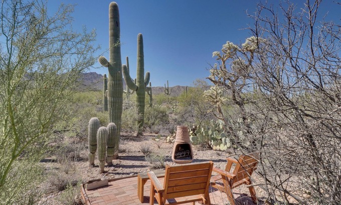 Tucson Apartment | Unwind Poolside, Scenic Sonoran Desert Retreat!