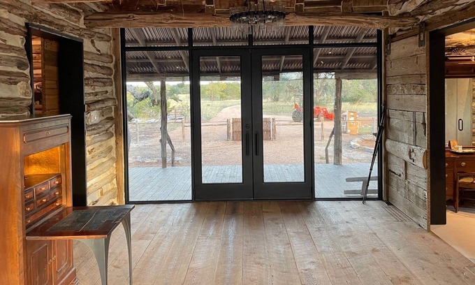 Kendall County Cabin | 1846 Secluded, Restored Cabin on 40 acres with Modern Finishes