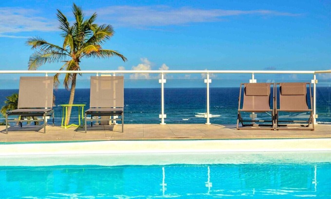 Oyster Pond Condo | V3. Enchanting view of oyster pond heights