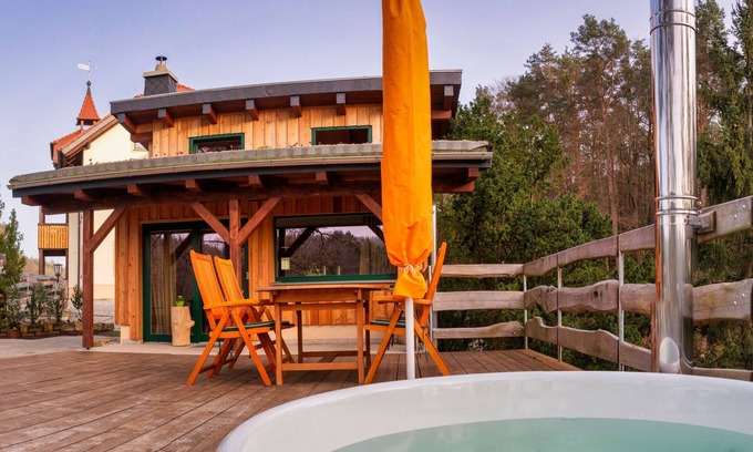 Niederrathen House | Vacation home with panoramic terrace and whirlpool in a sandstone idyll