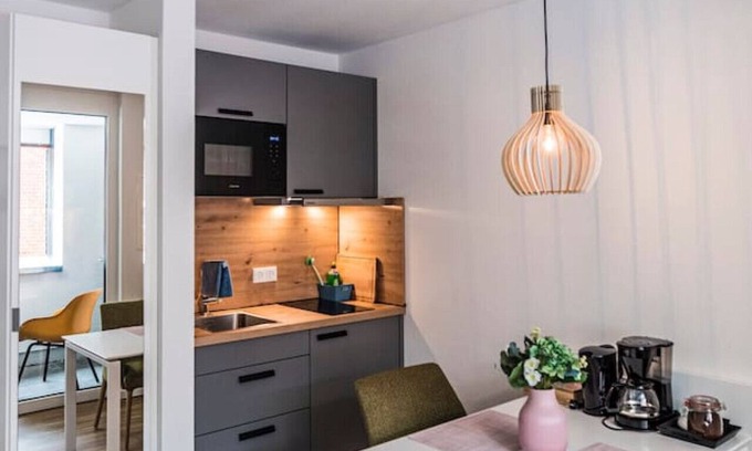 Nordhorn Apartment | Vechte Nest Studio, new building with balcony, wifi & PP