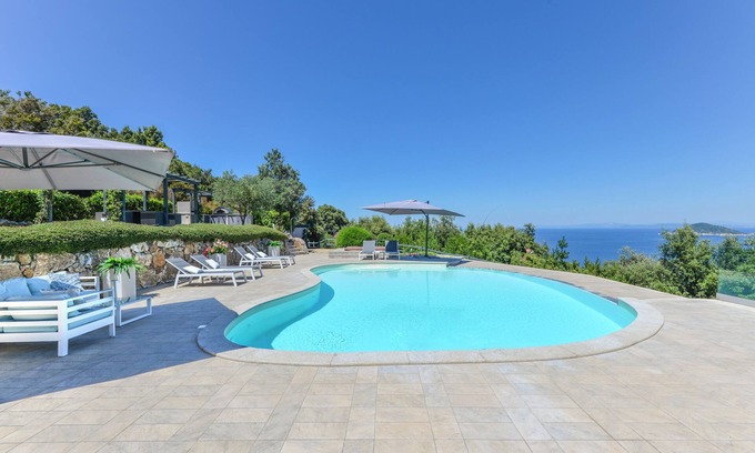 Marciana Marina Villa | Villa 'Alessia' with Sea View, Wi-Fi and Air Conditioning