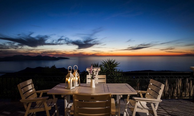 Mesovounia Villa | Villa Anna: Original old stone villa close to Fiskardo with private pool & views