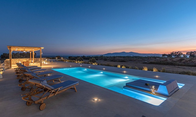 Plaka Villa | Villa Armelina New Luxury Beachfront Villa with Private Pool
