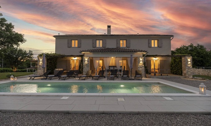 Labin Villa | Villa Batelica near Labin with private pool, large garden, kids playground & sport activities