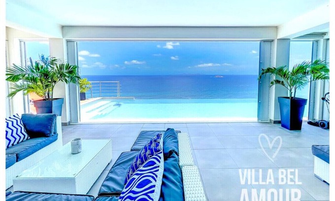 Tamarind Hill Estates Villa | Villa Bel Amour, luxury and awesome sea view, heated pool, up to 9 BDR