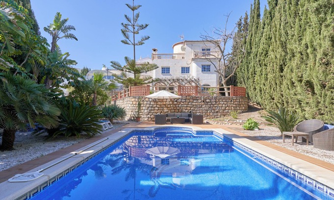 Salobrena Villa | Villa 'Casa Alba' with Sea and Mountain View, Pool, Garden & Wi-Fi